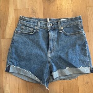 rag & bone Distressed Blue Jean Shorts
